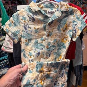 Bluey Baby Romper with Owl Print